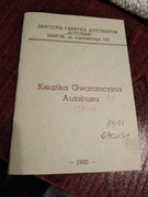 Książka Gwarancyjna Autobusu PRL