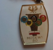 IGRZYSKA OLIMPIJSKIE LAKE PLACID MOSKWA kolekcjonerski brelok sportowy PRL