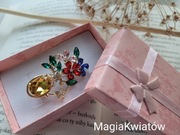 Broszka kwiaty w donicy 