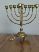 Mosiężna Chanukija z lat 70 tych.