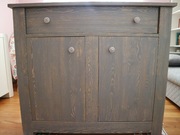 Komoda drewniana retro szara