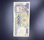 Banknot 200 zł – PRL – 1988 r. – Jarosław Dąbrowski – Oryginał