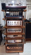 Zestaw lampowy Luxman 3500, CL-30, T-33, D-01 z kondycjonerem i regałem