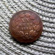 Portugalia 20 Reis 1884r