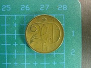 Moneta stara CZECHOSŁOWACJA - 20 KORON - 1976 -1