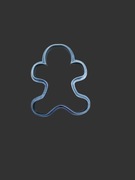 Foremka wykrawacz do ciastek pierników Ludzik  Boże Narodzenie Srebrna