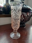 Ząbkowice PRL rozalinowy wazon kolorowe szkło