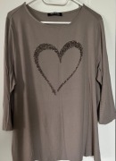 BETTY BARCLAY bluzka z sercem TAUPE R 44