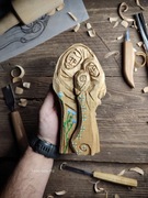 Święta Rodzina  rzeźba drewno świątek prezent sztuka ludowa 2