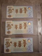 Pszczoła miodna 012 - Polski banknot testowy - 3 szt.