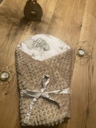 BECIK ROŻEK 75x75 USZTYWNIANY MINKY BAWEŁNA