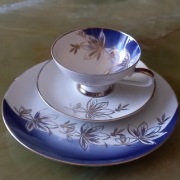 Trio zestaw śniadaniowy porcelanowy Bareuther Waldsassen Bavaria