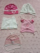 Czapeczki bawełniane wiosna/lato dla dziewczynki