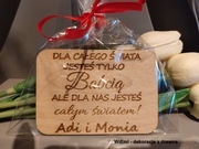 Prostokątny magnes dla babci i dla dziadka grawer