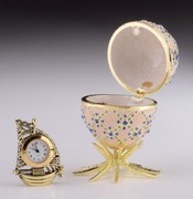 Jajko zegarek puzderko pisanka Keren Kopal Faberge UNIKAT