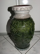Ceramiczny stary wazon-zgnito zielony+szary