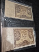 Banknoty 100 zł z 1932 i 1934