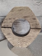 Wazon figura brązowy ryflowany 2 szt