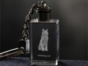 Nebelung Cat brelok sześcienny Świecący