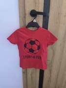 T-shirt chłopięcy little kids 104 czerwony piłka nożna