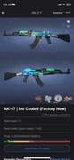 Ak-47 - Ice coaled |FN| #23 float świata csgo skns