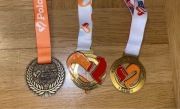 3x medal biegowy bieg Warszawa Business Run 2017+2018+2019 Poland