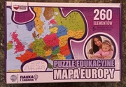 Puzzle edukacyjne mapa Europy 260 el.