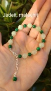 Bransoletka Malachitowy Spokój – z jadeitu i malachitu