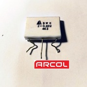 Rezystor 2X 0,22R 5W  Arcol sprawdzany. reastr 10mm