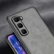 Etui na telefon INFINIX HOT 60i SKÓRA ECO szare