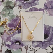 Naszyjnik kwiat słonecznik stop miedzi