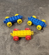 Lego Duplo klocki 3szt kolorowe przyczepy, wagony 