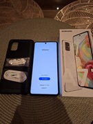 Samsung Galaxy A71 perłowy 128 GB/ 6GB słuchawki Stan super