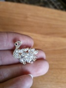 Broszka Łabądź błyszczący 