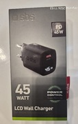 Ładowarka sieciowa uniwersalna SBS WALL GaN 45W LCD USB-C Czarna