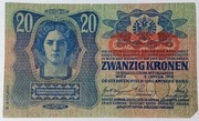 3 banknoty Austria Korona 1913 oraz 1916 rok 