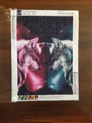 Gotowy obrazek diamentowy Wilki