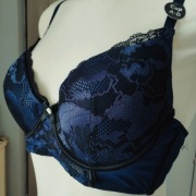 Nowy biustonosz Pepco 80C – granatowo-czarny, z metką OEKO-TEX