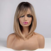 Peruka Włosy Blond Ombre Bob Naturalny Wygląd jak naturalne w dotyku