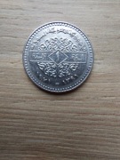 Syria 1 pound 1971 stan II; 3 gwiazdki na tarczy; data na rewersie