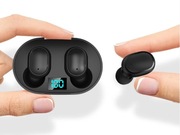 Słuchawki bezprzewodowe douszne czarne TWS E6S