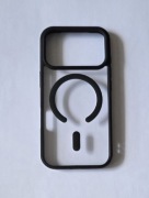 Etui/case przezroczyste z czarnymi elementami i MagSafe na iPhone'a 17 pro