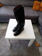 Skórzane buty konne - długie, gruba skóra rozm 5,5