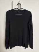 Sweter Massimo Dutti czarny z kaszmiru i jedwabiu S 36