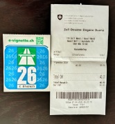 Szwajcarska winieta na autostrady.