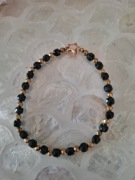 Bransoletka handmade z naturalnych kamieni hematyt szmaragd nilu 