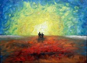 Obraz Olejny 32x24cm KGrybisz Razem do Światła