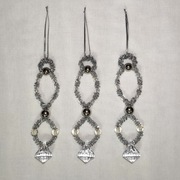 I139 Ozdoby świąteczne Boże Narodzenie Handmade Rękodzieło zestaw 3 szt.