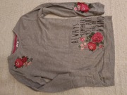 bluza szara z nadrukiem 146/152