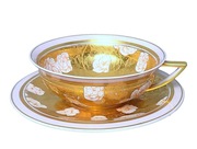 Ogromna Filiżanka Limoges Art Deco 1930 Róż Złoto 